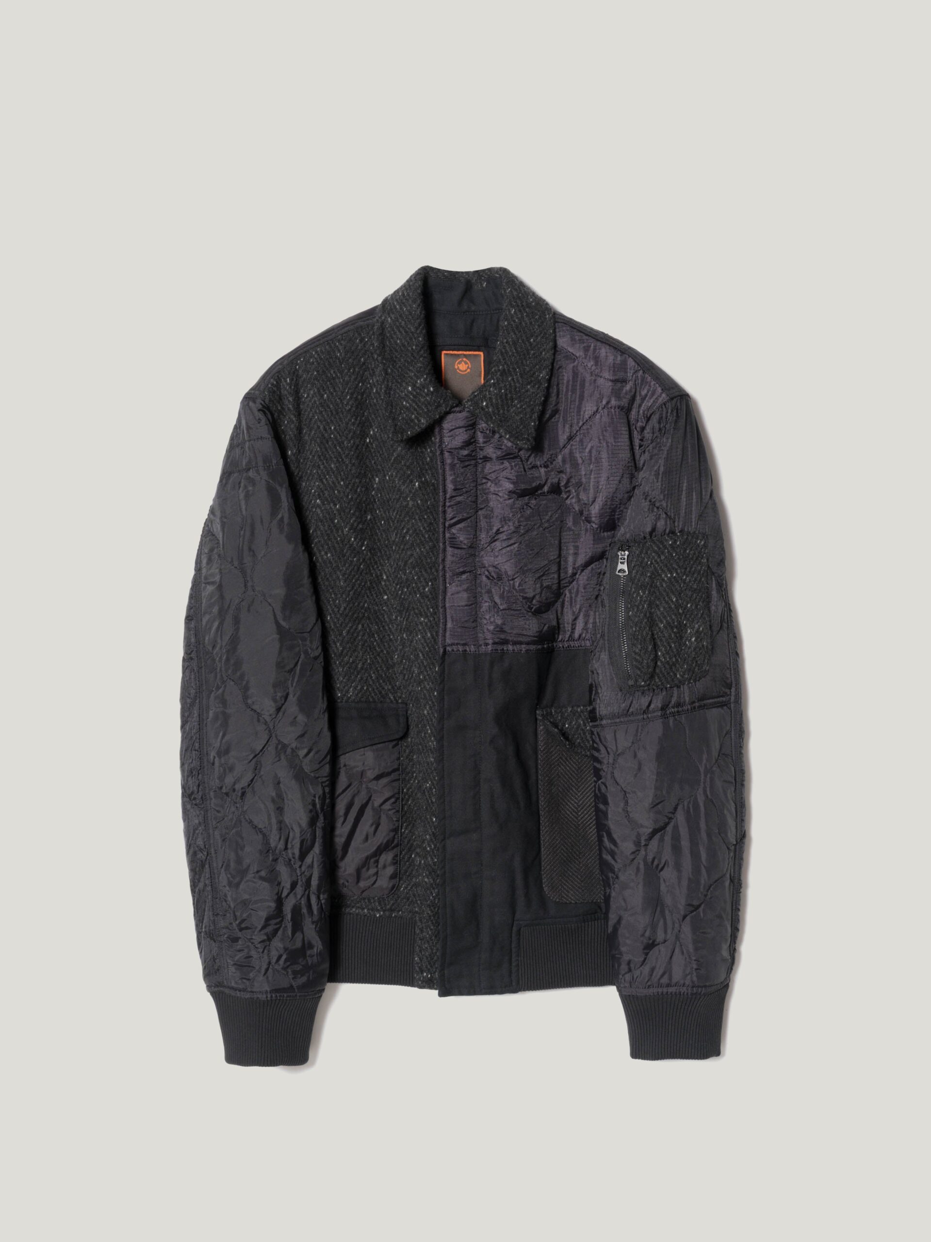 4083 Upcycled A2 Flight Jacket Black